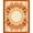 Rust Orange Cream, Pattern 9, variant on ODIKA 8'x10' Washable Area Rug Orange Burnt Boho Fall Halloween Terracotta Vintage Bathroom for King Size Bedroom Under Bed, Master Suite, Non-Shedding, Easy Care