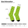 thumbnail image 2 of Hirioo Lime green glitter Pattern Adult Middle Tube Socks Breathable Sock Non-Pilling,Contrasting Color Design, 2 of 6