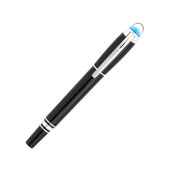Montblanc Resin and Platinum Coated Pen, Fine, Black Ink