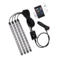 thumbnail image 2 of Riwesomey Tiras de luces LED para coche, Interior debajo del salpicadero, ventana trasera, Control remoto, lámpara de ambiente, sonido activado, Bombillas para automóviles 48smd Feuerzeuganschluss Riwesomey VI015237-06B, 2 of 6