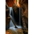thumbnail image 2 of Zhang, Johnny 13x18 Black Ornate Wood Framed with Double Matting Museum Art Print Titled - Waterfall, 2 of 4