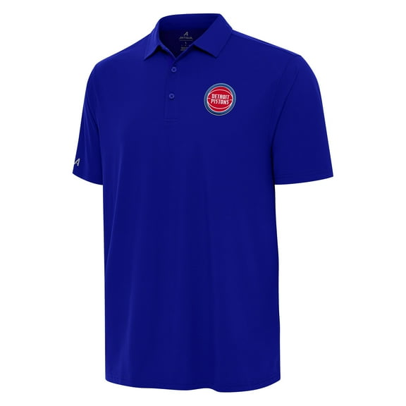 Men's Antigua Blue Detroit Pistons Era Polo