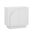 thumbnail image 6 of Nathan James Iris Mid-Century Modern Credenza, White Storage Cabinet, Living Room Wood Storage Cabinet with Arched Cabinet Doors, 6 of 8