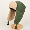 thumbnail image 5 of Unisex Trapper Hat Windproof Thickened Winter Outdoor Hats Fleece Lined Cap with Ear Flaps Khaki, 5 of 7