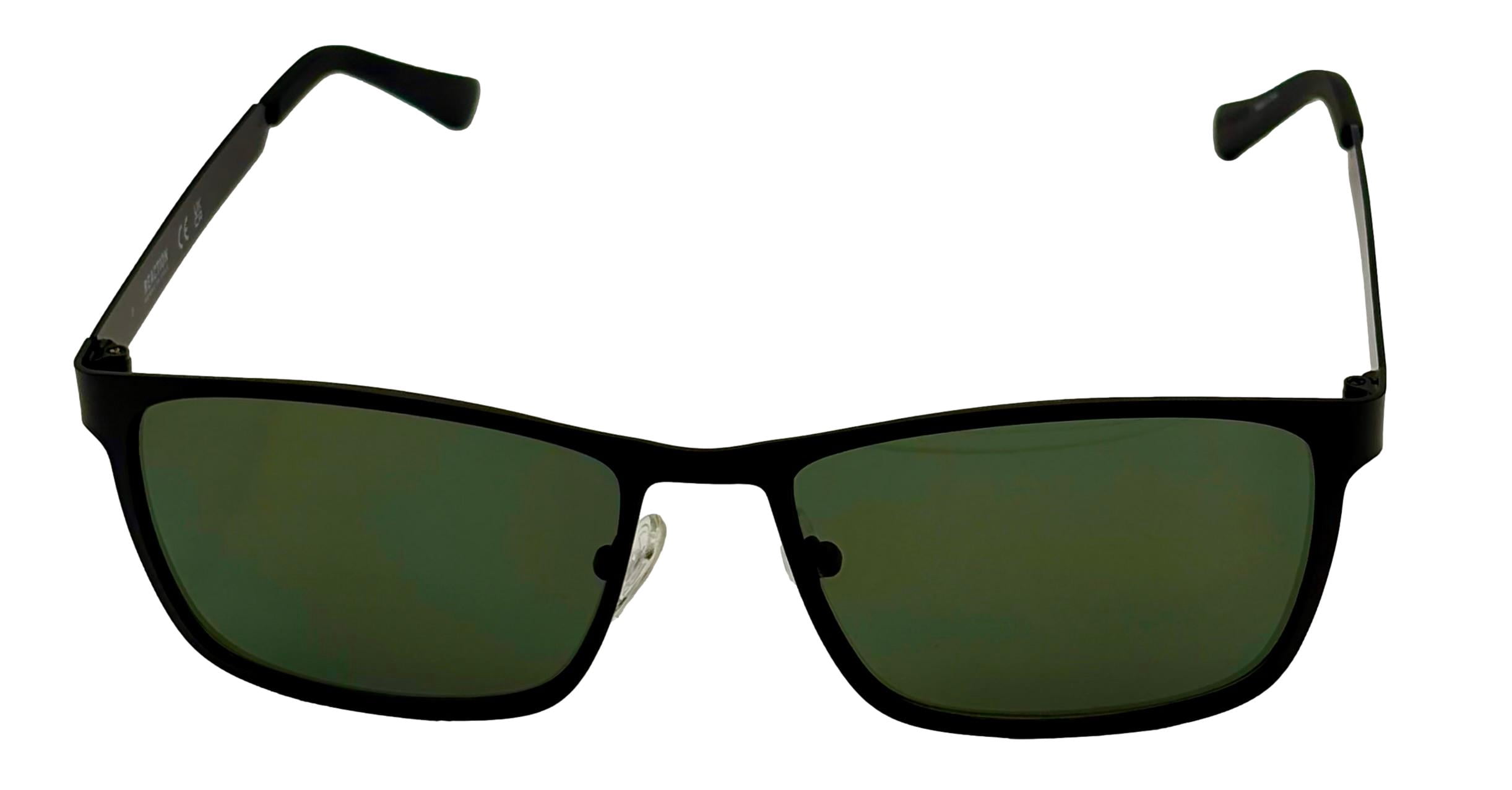 Kenneth Cole Reaction Mens Sunglass Matte Black Metal Rectangle, KC1329. 2N