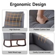 thumbnail image 3 of AUNEKIV Rocking Chair Nursery, Upholstered Accent Rockers, Nursing Glider Chairs for Bedroom, Grey, 3 of 7