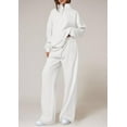 thumbnail image 3 of PRETTYGARDEN Womens Casual Two Piece Sets Fall Outfits Quarter Zip Sweatshirts Straight Leg Pants Sweatsuits Tracksuit, 3 of 9