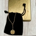 thumbnail image 2 of Personalized Drop Monogram Pendant in Sterling Silver or 14K Gold-Plated Sterling Silver, 2 of 4