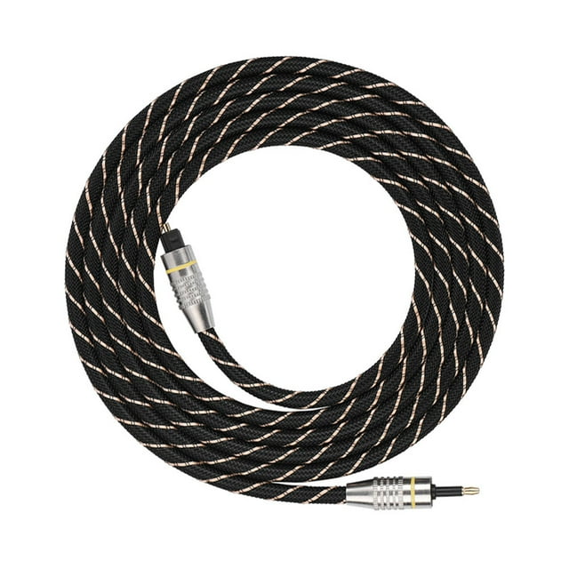 Toslink to Mini Plug 3.5mm Optical Fiber Digital Audio Cable, Gold Plated Connector, Low loss Transmission for DVD, Amplifier, TV, Sound Card