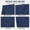 thumbnail image 4 of YAPPO Men's Lightweight Hiking Pants, Quick-Dry 4-Way Stretch Water-Resistant Outdoor Work Pants with 4 Pockets, 4 of 10