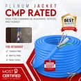thumbnail image 4 of NewYork Cables | Cat6 Plenum Ethernet Cable Pure Copper 1000ft UTP 4Pairs 550MHz 23AWG 10 GB Blue, 4 of 8