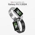 thumbnail image 2 of FESIGN Stainless Steel No Gap Watch Band Compatible with Samsung Galaxy FIT3 Metal Replacement Strap for Samsung Galaxy FIT 3 for Women Men, Silver, 2 of 7