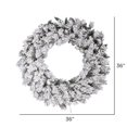 thumbnail image 3 of Vickerman A128242 42 in. Flocked Snow Ridge Wreath 160T, 3 of 3