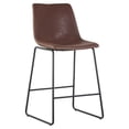thumbnail image 2 of Home Square Cal 26" Steel Counter Stool in Antique Brown - Set of 2, 2 of 8