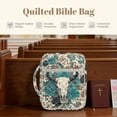 thumbnail image 7 of Xixirimido Bible Cover Case Large Quilted Bible Carrying Case with Handles, Bible Study Supplies & Accessories Christian Gifts for Church, Boho Floral Elk Skull, 7 of 7