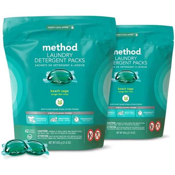 Method Laundry Detergent Packs, Hypoallergenic Formula & PlantBased