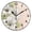 Black, variant on 9.84in White Flowers PVC Canvas Wall and Table Clock with Canvas Texture, Black or Gold Hands