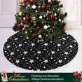 thumbnail image 6 of Coolnut 35.4" White Stars Christmas Tree Skirt, Soft Christmas Tree Mat Merry Xmas Tree Skirt Ornaments for Indoor Outdoor Farmhouse Holiday Party Decoration, 6 of 6