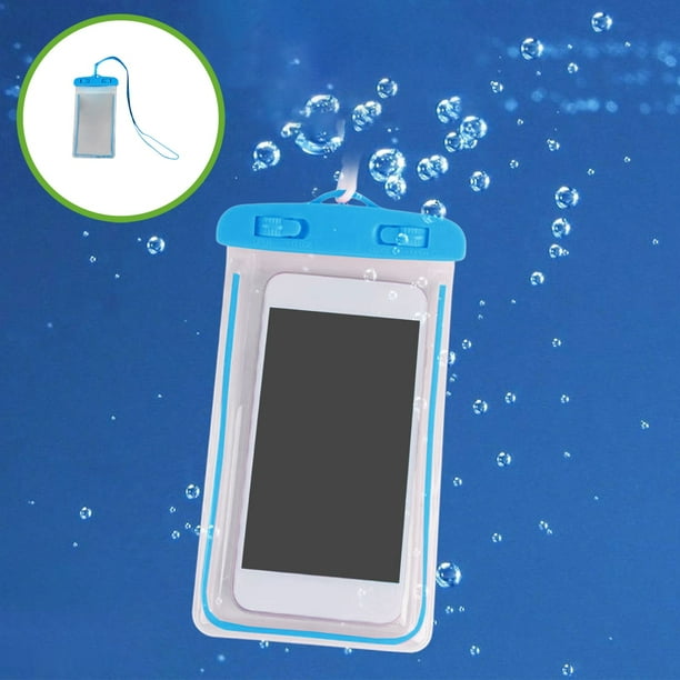 Funda impermeable para teléfono Lisbinx - Bolsa estanca transparente con certificación IPX8 para natación, buceo y aguas termales - Compatible con pantallas táctiles - Compatible con la mayo