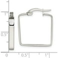 thumbnail image 5 of Stainless Steel Polished 20mm Square Hoop Earrings (20 X 20) Made In China sre123, 5 of 5