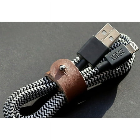 Native Union - Apple MFi Certified 3.9' Lightning USB Charging Cable - Zebra