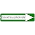 thumbnail image 3 of DONATION DROP-OFF Green Right Arrow 24 x 6 inch Aluminum Composite Sign, 3 of 4