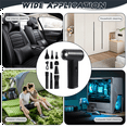 thumbnail image 6 of 110000RPM 80W Electric Air Duster Mini Turbo Violent Fan Rechargeable Blower Super Strong Jet Dry Keyboard Cleaning Tool,1 x Electric Air Duster Kit,Black, 6 of 8