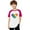 Hot Pink-5, variant on FamilyThread Girls Boys Short Sleeve Raglan T Shirts Kids Rainbow Striped Summer Tops Crewneck Basic Rainbow Graphic Tees 3-13 Years
