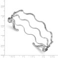thumbnail image 3 of Sterling Silver Rhodium-plated Wave Cuff Bangle QB1309, 3 of 3