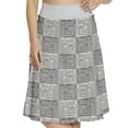thumbnail image 1 of Women's Geometric Rectangles and Lines Art A-line Printed Skirt Casual Wear, XL, Ivory and Charcoal Grey, by Ambesonne, 1 of 1