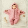 thumbnail image 2 of Girls Down Snowsuit Hooded Toddler Jacket Winter Warm Padded Coat for Baby Girls Cold Days, 2 of 8