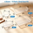 thumbnail image 3 of Sindcom 11 PCS Clear Plastic Drawer Organizers Set, 4-Size Versatile Bathroom and Vanity Trays, 3 of 10