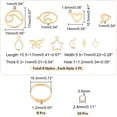 thumbnail image 6 of Charms Ring Stainless Steel Women's Ring Ring and Pendants Adjustable Rings with Heart Wave Moon Star Charms Golden Cuff Finger Ring Components for DIY Ring Jewelry Making, 6 of 9