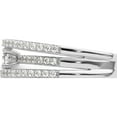 thumbnail image 4 of Sterling Silver Rhodium-Plated Cz 3 Row Ring (Size 7) Made In China qr7243-7, 4 of 5