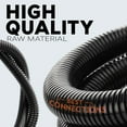 thumbnail image 3 of 20 Ft Split Loom 1/4" 1/2" 3/4" Black Wire Harness Wrap Cover Sleeve Conduit, 3 of 7
