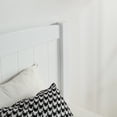 thumbnail image 6 of Twin Size White Wooden Bed, Solid Pine Frame with Curved Headboard & Footboard, No Box Spring Needed, 6 of 10