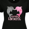 thumbnail image 4 of Inktastic You're Flippin' Fintastic Dolphins Women's Plus Size T-Shirt, 4 of 5