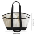 thumbnail image 4 of Bolso de compras para mujer, bolso de mano de lona, ​​bolso informal de almacenamiento multifuncional para mamá, 4 of 4