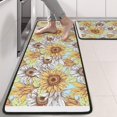 thumbnail image 2 of Kitchen Rugs Sets Of 2,Sunflower Pattern Anti Fatigue Kitchen Mat Rugs Non Slip Washable,Decorative Kitchen Floor Mats for Kitchen,Sink,Laundry,17"x47"+17"x47", 2 of 5