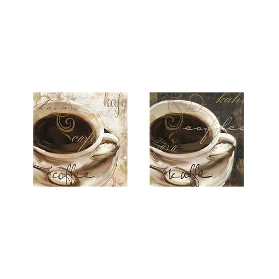 Great Art Now Le Cafe by Color Bakery 2 Piece Print Art Set Each 12"W x 12"H