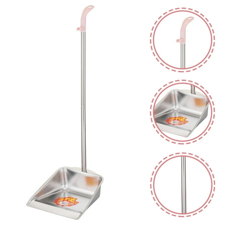 WRITWAA Small Stainless Steel Dustpan for Home Cleaning, Metal Dust Pan, 1 Piece