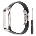 thumbnail image 2 of Correa De Reloj Inteligente, Correa De Repuesto Deportiva, Cómoda, Ajuste Perfecto, Hebilla Doble A Presión, Duradera Para Mi Band 6 Smartwatch Cergrey Concha plateada con banda negra, 2 of 8