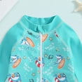 thumbnail image 4 of Ymyiu Toddler Swimsuit Boy Boys One Piece Water Sports Sun Protection Rash Guard UPF 50+ Long Sleeves Full Suit Swimsuit 3-6 Months (Mint Green,3-6 Months), 4 of 5