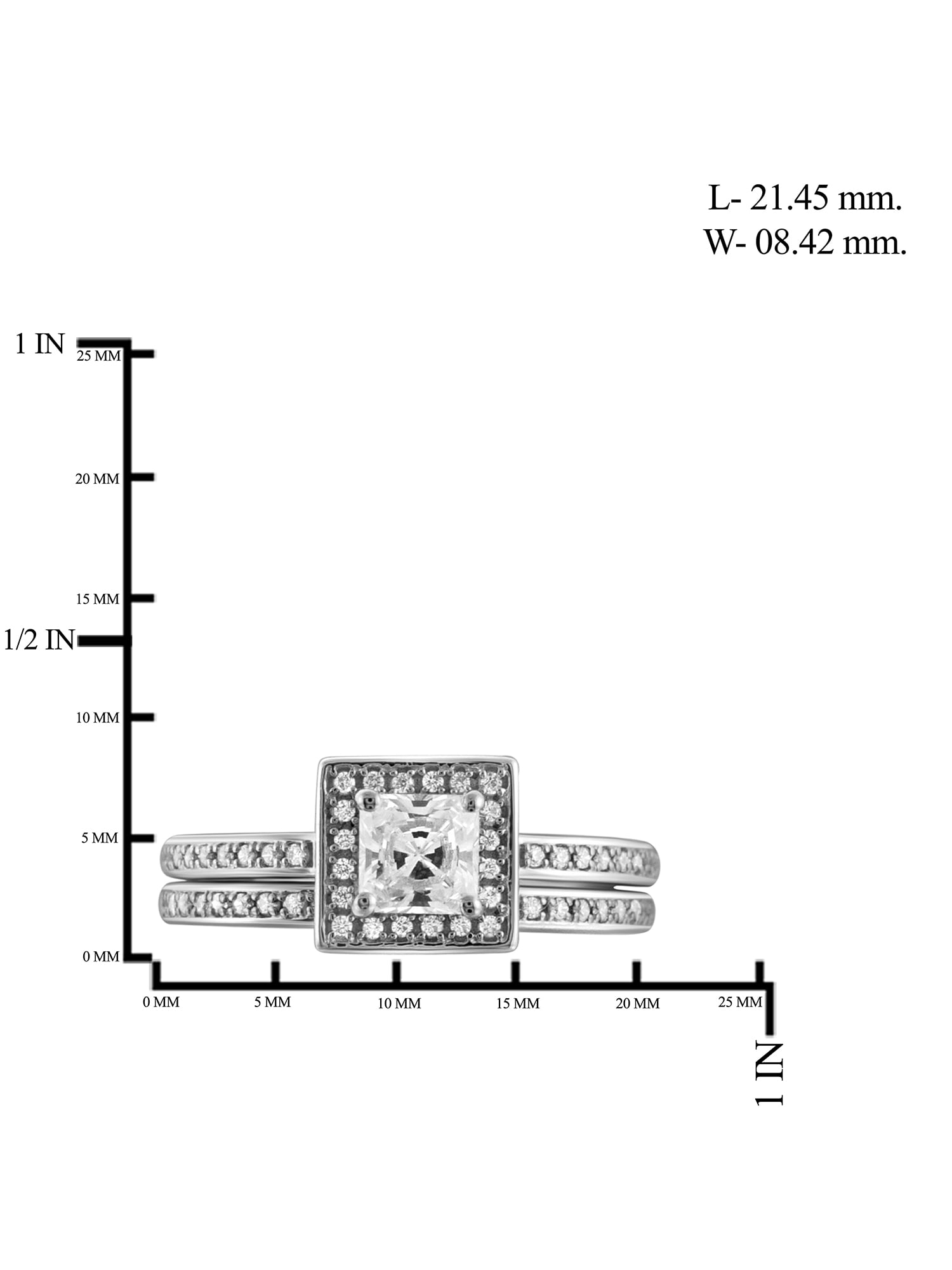 Diamonice 0.925 Sterling Silver 1.45 Carat White Cubic Zirconia Ring for Women | Cubic Zirconias for Everyday Womens Wear