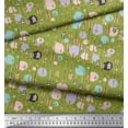thumbnail image 2 of Soimoi Green Poly Georgette Fabric Dot & Arrow Tribal Fabric Prints By Yard 42 Inch Wide, 2 of 3