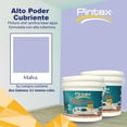 thumbnail image 2 of PINTEX Kit Pinta-me 2 Galones Pintura Vinil-Acrílica 3.8 L c/u | Incluye Brocha, Rodillo, Felpas, Masking Tape y Plastiprotector | Acabado Mate | Interiores y Exteriores | Malva, 2 of 5