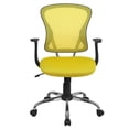 thumbnail image 4 of Scranton & Co Chaise de Bureau en Maille à Dossier Mi-Haut Jaune, 4 of 9