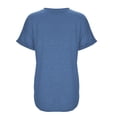 thumbnail image 5 of Kingdiese Womens Casual Short Sleeve Button Front Tunic Top Solid Summer Fashion Tee Girls Size 13, Size XL, 5 of 5