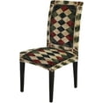 thumbnail image 2 of Christmas Theme Chair Covers Set of 4 Removable Red Green Grid Slipcover Chairs Covers Washable Chair Covers for Dining Room for Kitchen Holiday Christmas Decor, 2 of 6