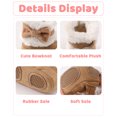 thumbnail image 6 of Baby Boots Toddler Girls Winter Boots Cute Bowknot Warm Snow Boots Toddler Shoes Size 3 6 9 12M Brown, 6 of 6